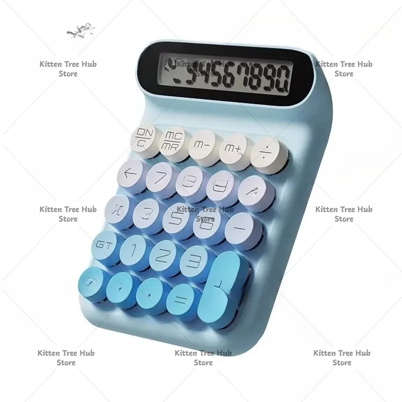 A Portable Mini Office Calculator with Mechanical Buttons Great Helper for Desktop Decoration