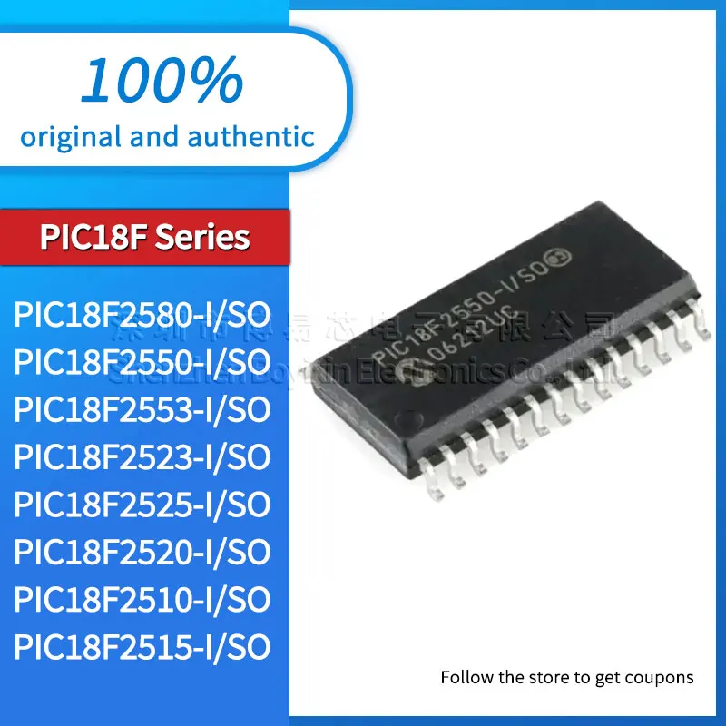 Original genuine PIC18F2515 PIC18F2510 PIC18F2520 PIC18F2525 PIC18F2523 PIC18F2553 PIC18F2550 PIC18F2580-I/SO package SOIC-28