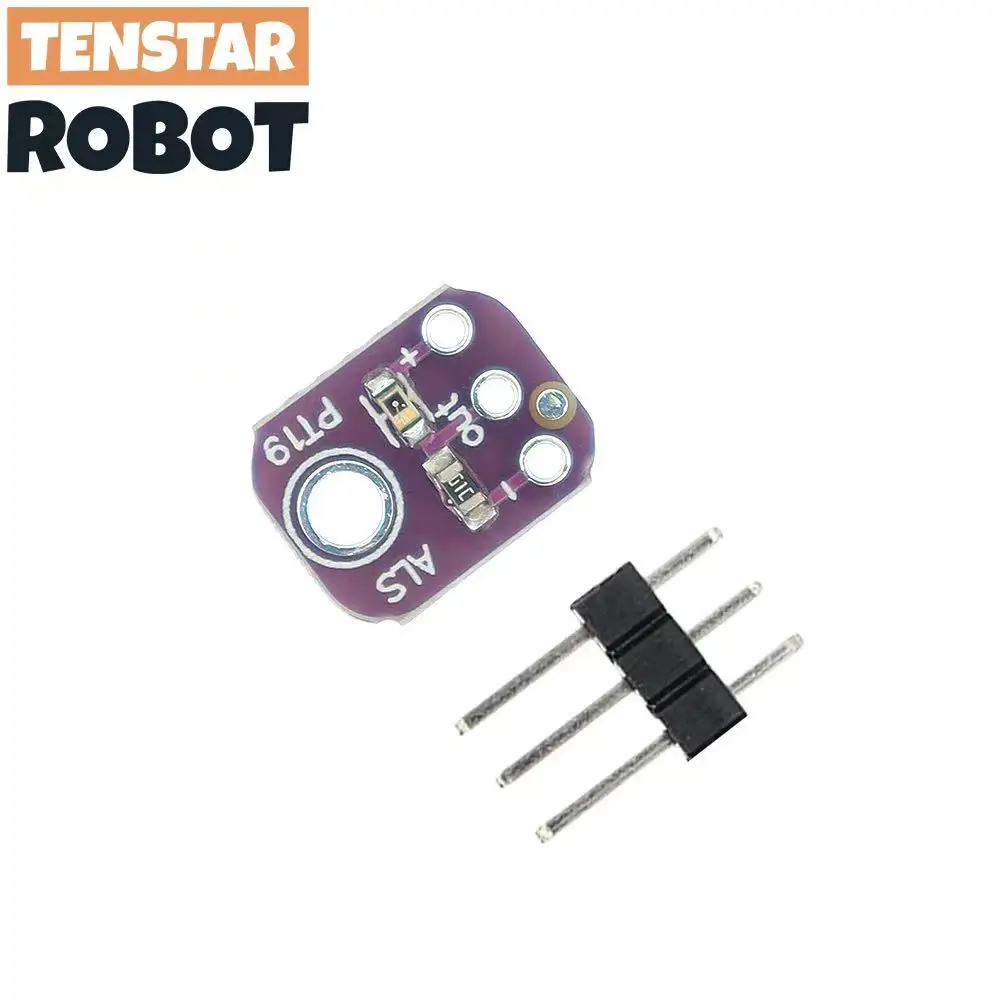 TENSTAR 2pcs ALS-PT19 Analog Light Sensor Module High Dynamic Range Light Sensor Breakout Board 2.5V-5.5V Light UV Sensor Module