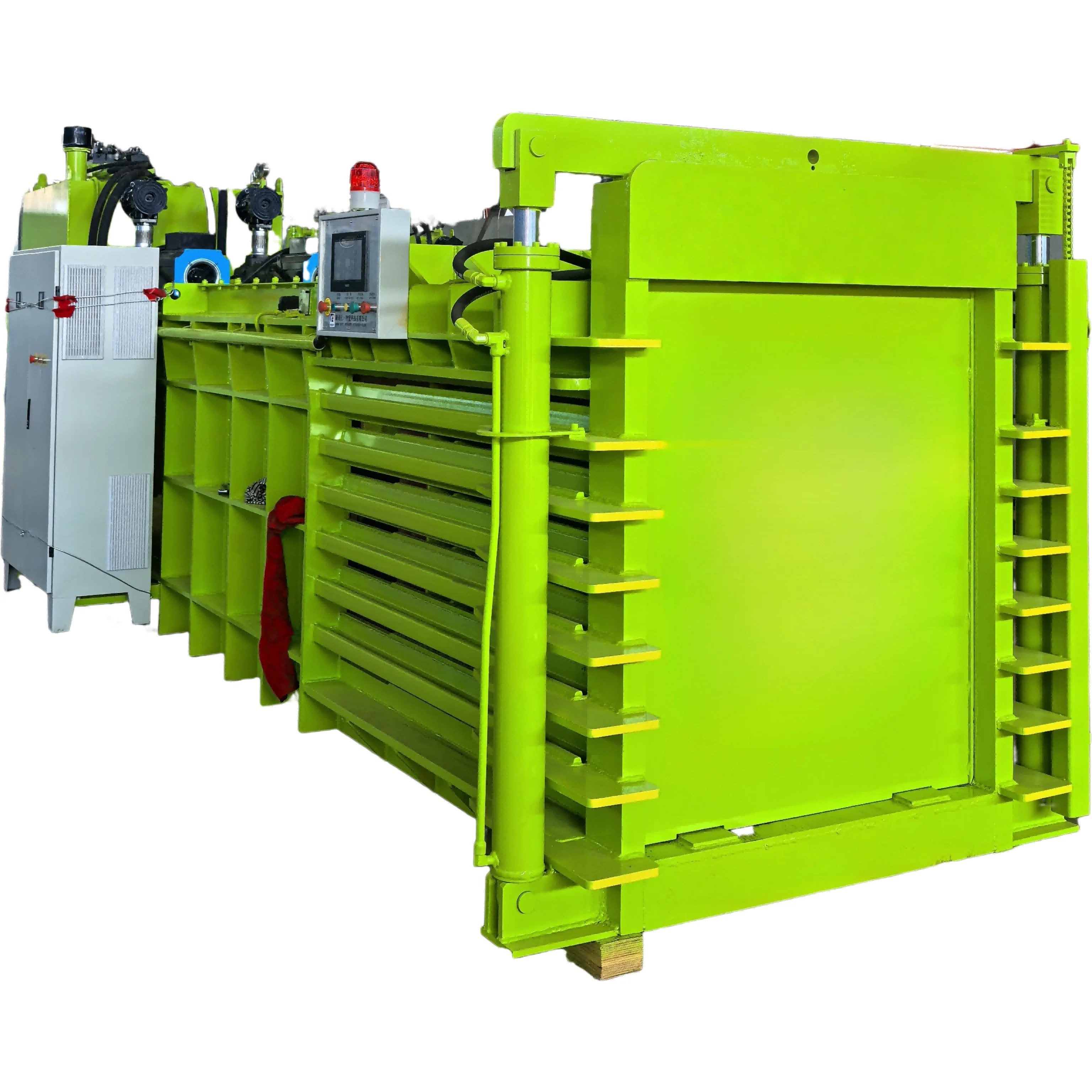 Horizontal Hydraulic Baler Machine Industrial Waste Paper Cardboard Baling Press Heavy Duty Recycling Compactor Plant