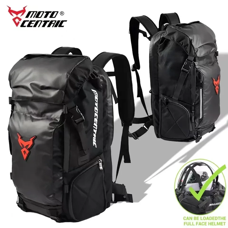 

MOTOCENTRIC Motorcycle Rear Seat Bag Multifunction Waterproof Motorcycle Helmet Backpack Big Capacity Motocross Tail Bag Luggage
