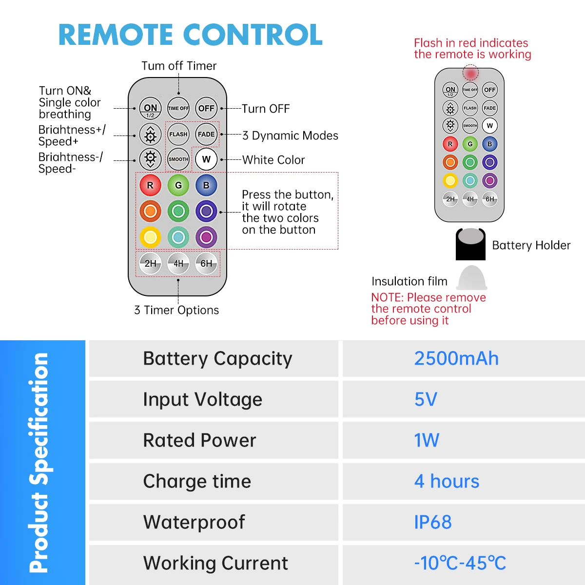 Pool Lights Rechargeable Submersible LED Lights IP68 Waterproof Underwater Upgraded 16 Color Changing Floating Light with Remote