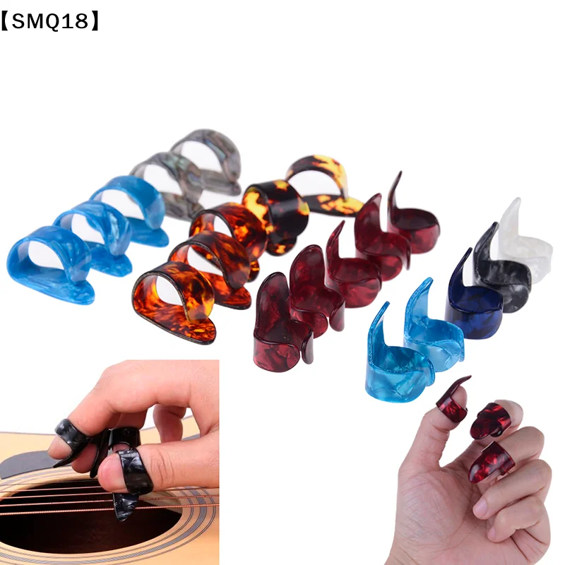 Guitar 10pcs Plectrum Nail Picking Thumb Finger Picks Stainless Steel celluloid【SMQ】