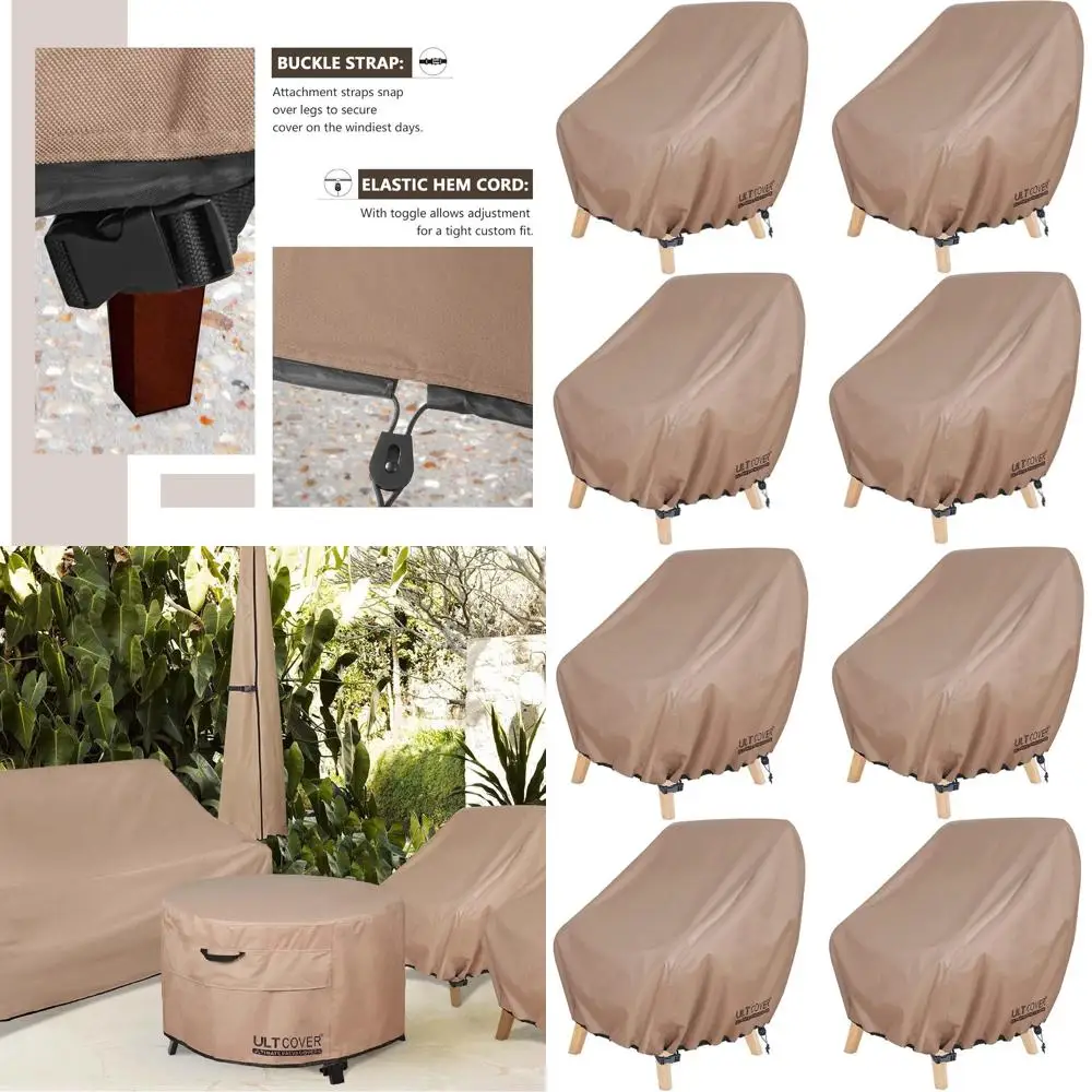 

Чехлы для патио на открытом воздухе с глубокими сиденьями, 4 шт., подходят для 35 Вт x 38D x 34H