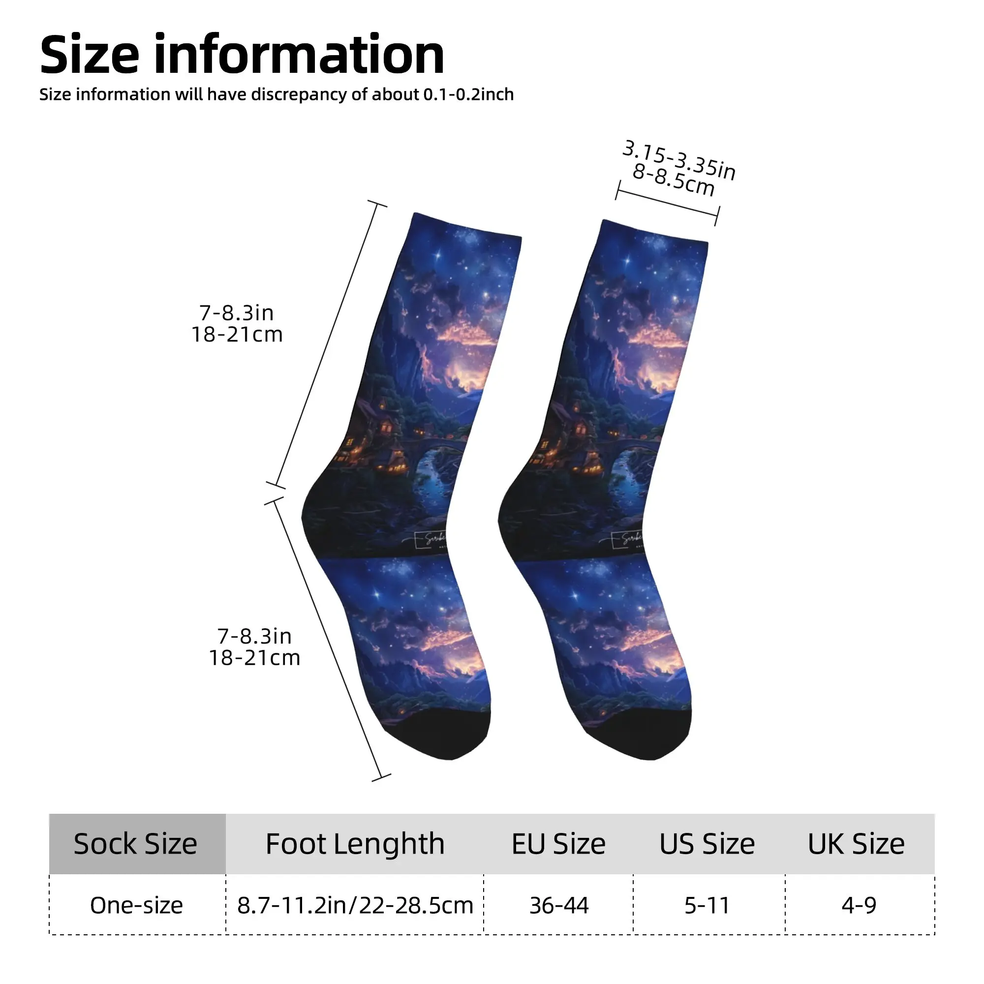 Velaris City of Starlight  Socks  Korean Stockings Winter Non Slip Men Socks High Quality Design Cycling Socks