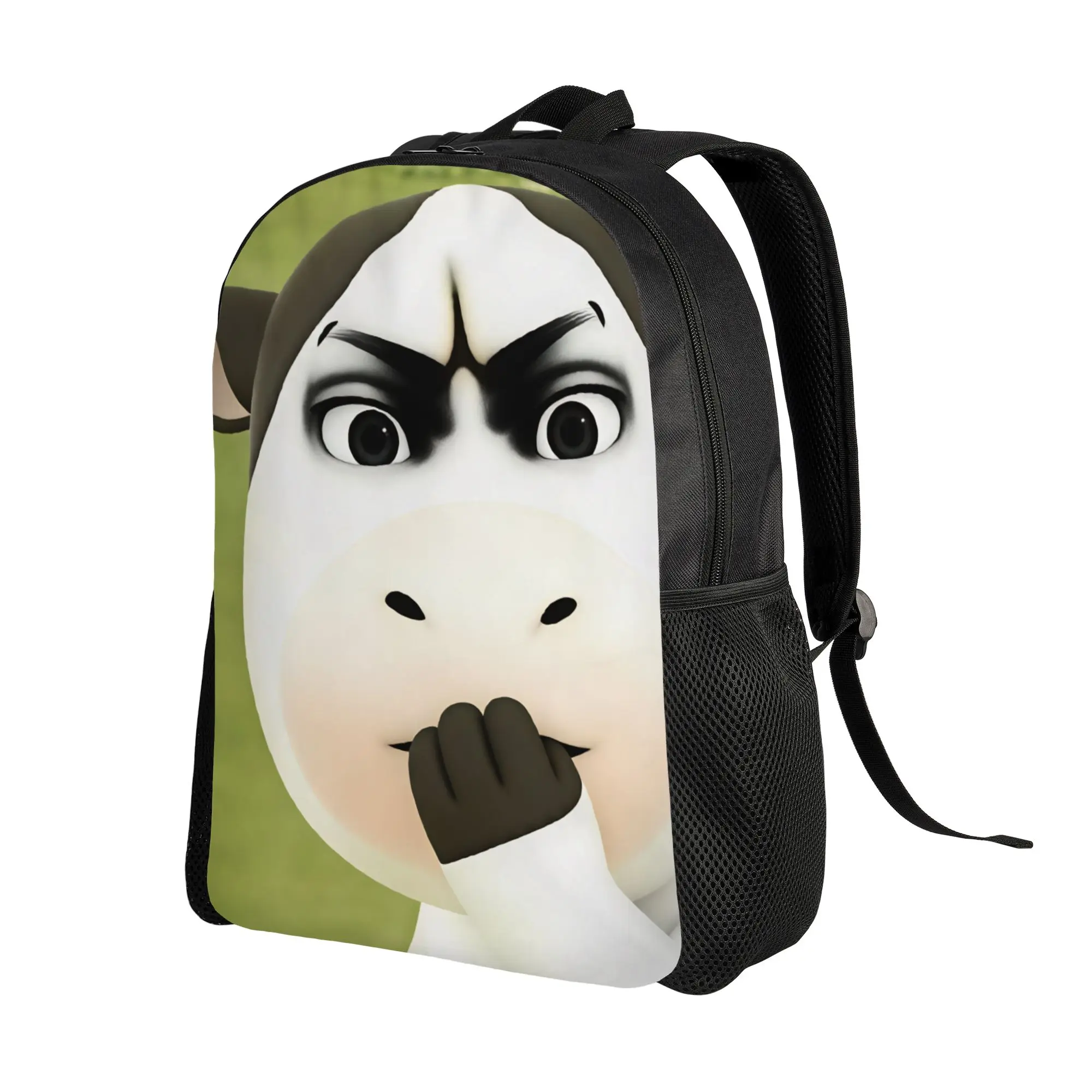 Funny Grassland Cattle Meme  Backpack Student  Pattern Backpacks Polyester Pretty School Bags Travel Custom Rucksack