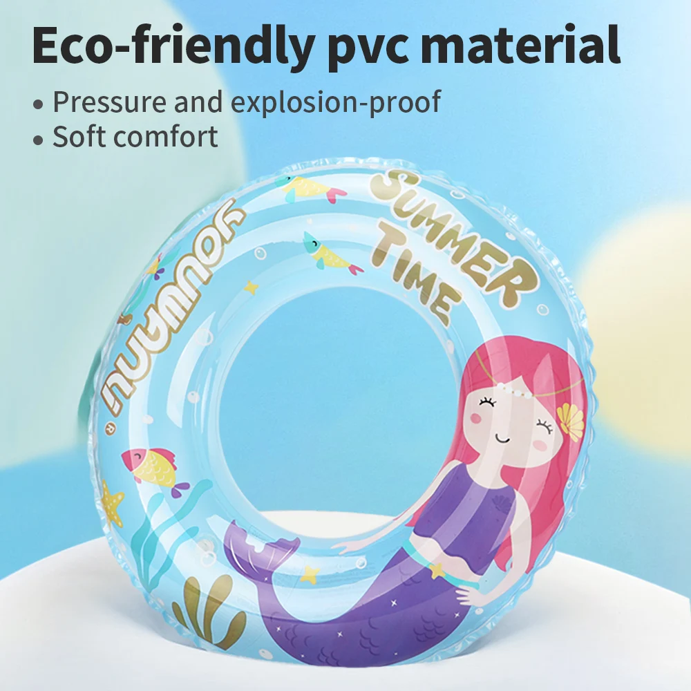 Inflável dos desenhos animados nadar flutuador para criança, bebê nadando, engrossar pvc, anel axilas, piscina brinquedos flutuantes, verão