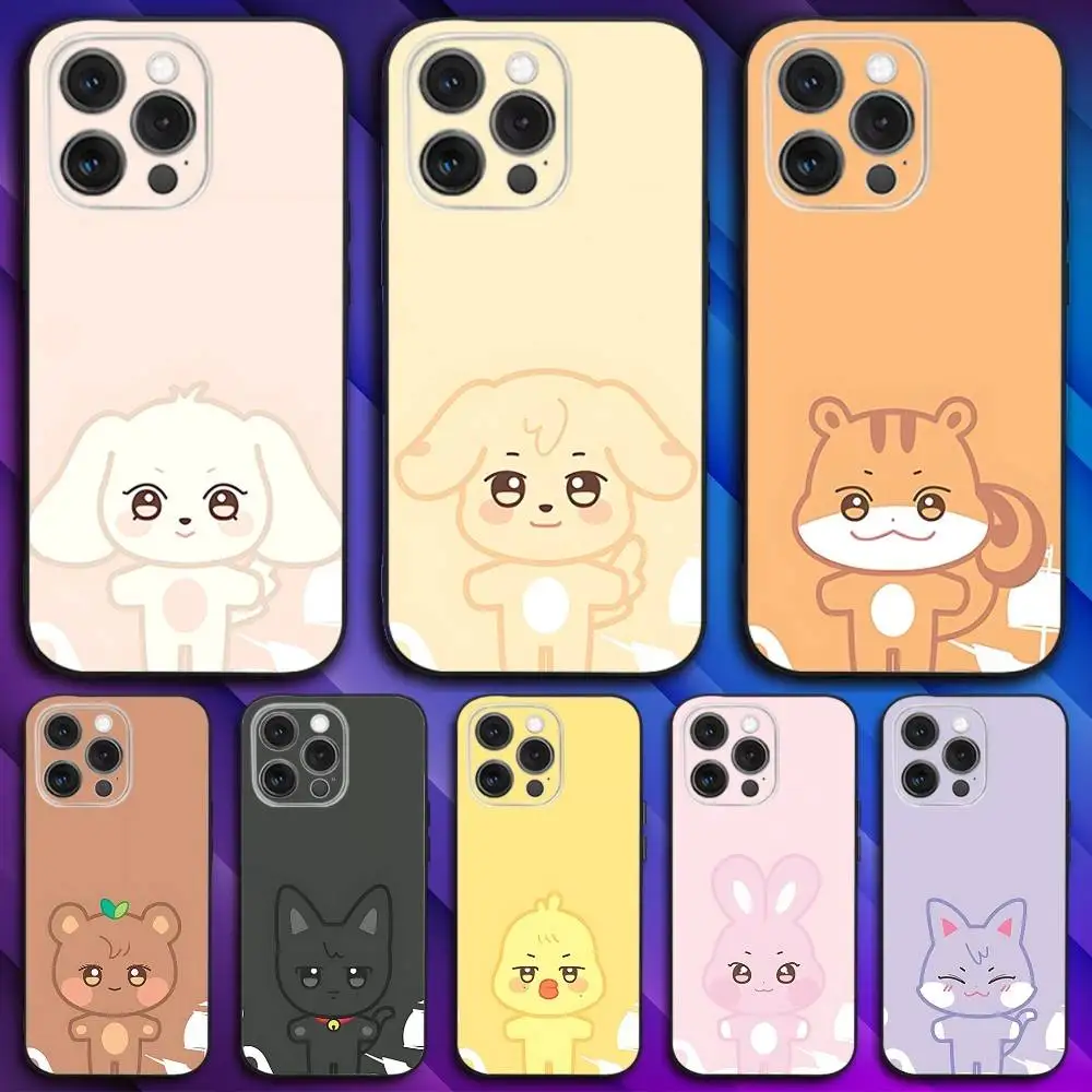 

Cute A-ANITEEZ Phone Case For iPhone 16,15,14,13,12,11,Pro,Max,Plus,X,XS,SE4,E,Mini,Soft Black Case