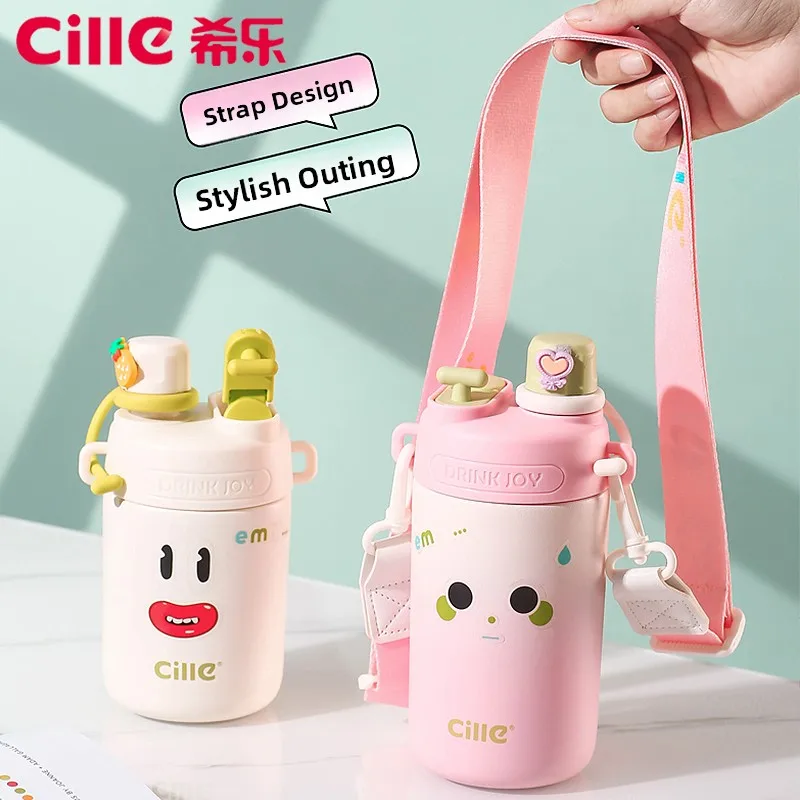 

Xile Insulated Stainless Steel Straw Cup 450ml for Students Going to School High Aesthetic Value 316 Stainless Steel Water Bo...
