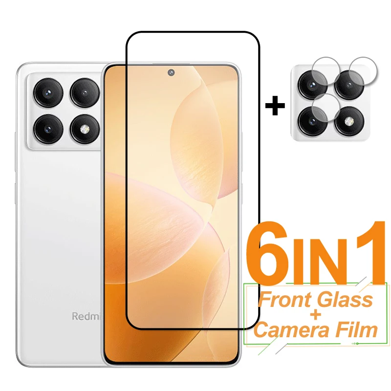 

For Xiaomi Poco X6 Pro Screen Protector Full Cover Tempered Glass Protective Phone Camera Lens Film For Xiaomi Poco X6 Pro C65