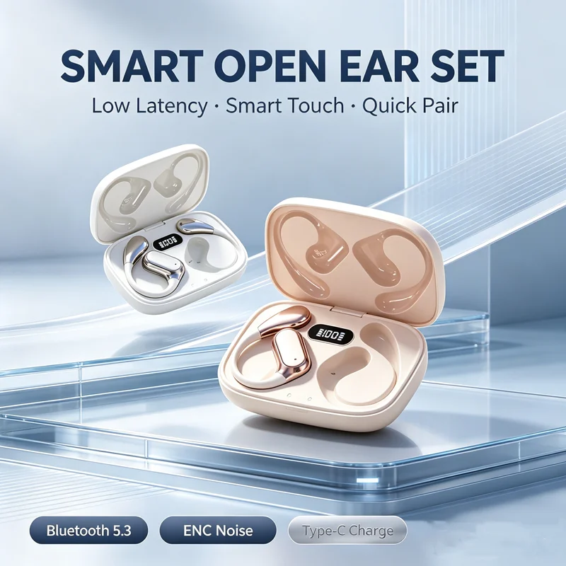 Wireless Earphones Bluetooth 5.3 True Wireless Earbuds with Mic HD Call Waterproof Touch Sport Headset for All Smartphones
