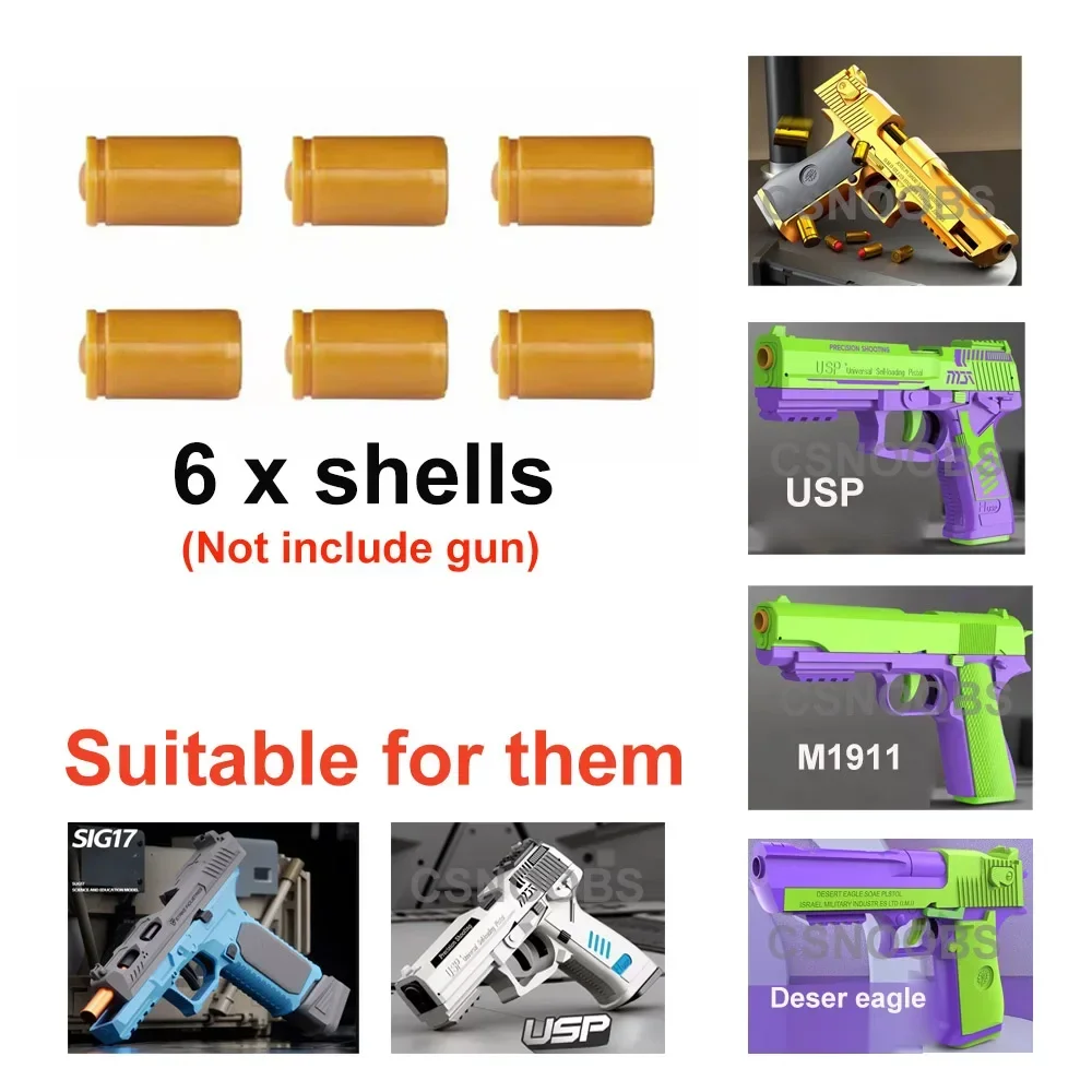 Accessorio automatico per pistola Desert Eagle 2026 Parti di proiettili e guscio per pistola giocattolo USP