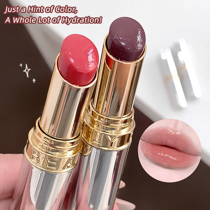 Hydrating Lip Gloss Stick for Women Tinted Lip Balm Glossy Finish Sheer Color Moisturizing Lipstick Everyday Makeup Beauty Gifts