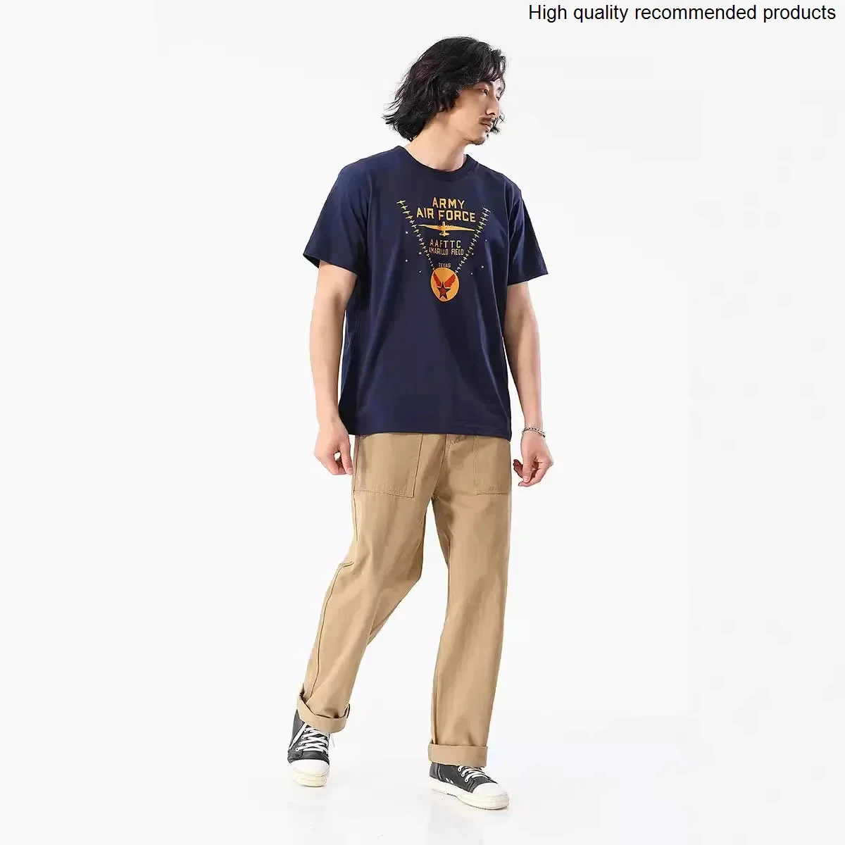 

retro military trousers OG-107 American workwear casual trousers herringbone trousers Amei Khaki Men's Casual Cotton Pants