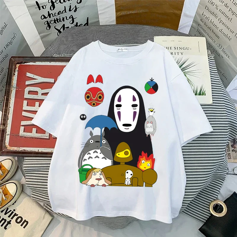 new Totoro boy girls Shirt Anime Pattern Print Short Sleeve woman man Breathable Top Fashion Tees Casual T Shirt Summer Clothes