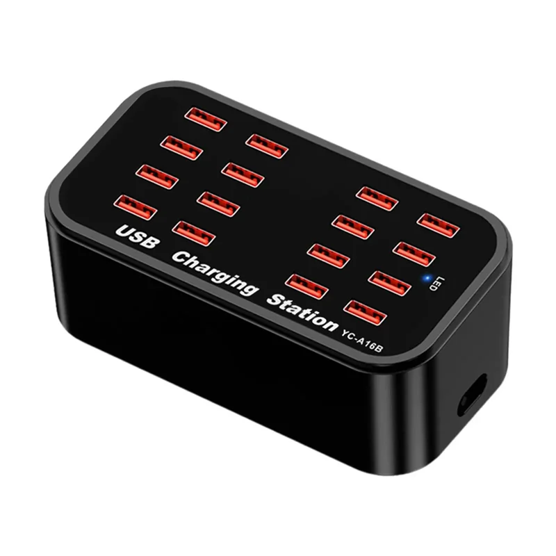 16 Port USB Charging Station Charging Station USB Charger For Car Headphones Multiple Devices Laptop Smartphones-A31R