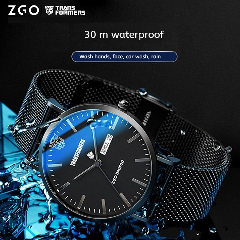 Transformers Port Joint Watch Wholesale Waterproof Double Calendar Watch For Male Students Junior High School Quartz Watch