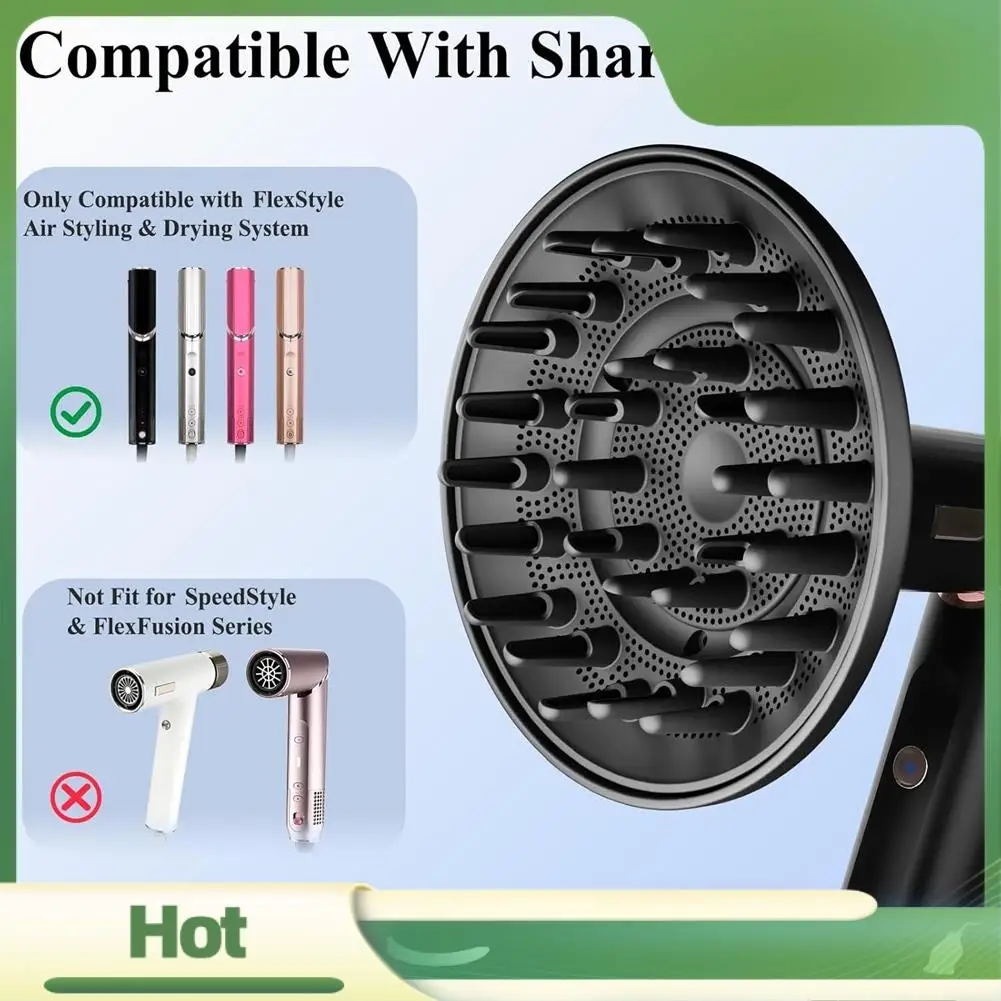 N95R أسرع وتحديد متموج، مرفق موزع الشعر المجعد لـ Shark Flexstyle، فوهة مطورة للمجفف الكبير
