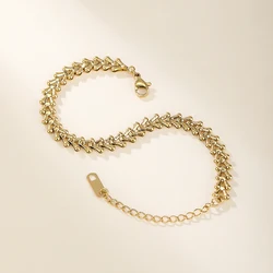 S38 Golden Stainless Steel Bracelet for Women - Elegant Jewelry Accessory for