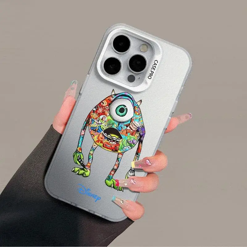 Etui na Apple iPhone 15 11 13 14 Pro Max 12 silikonowe 15 Plus matowe soczewki osłona na telefon Disney Mickey Minnie