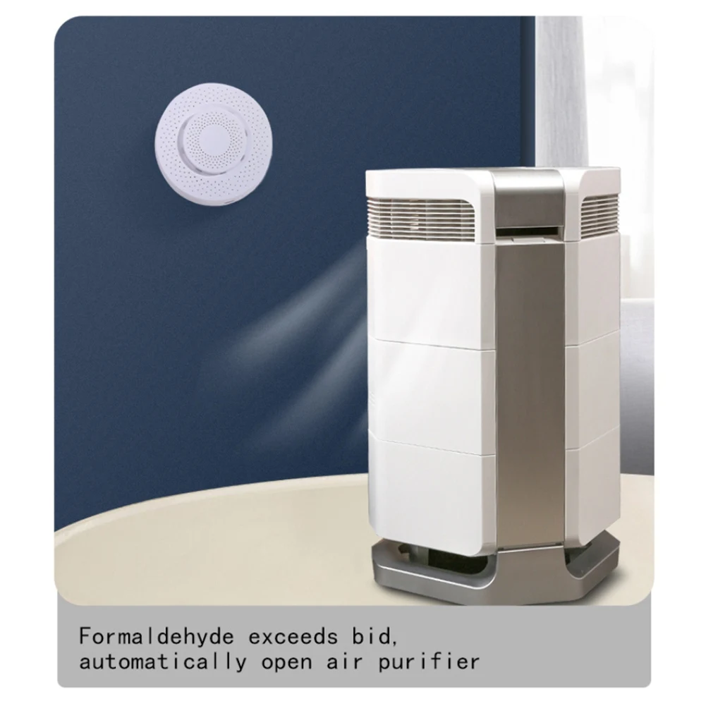 Zigbee/Tuya WIFI Smart Air Box Rilevatore di anidride carbonica Sensore di gas CO2 Sensore di umidità di temperatura COV formaldeide F