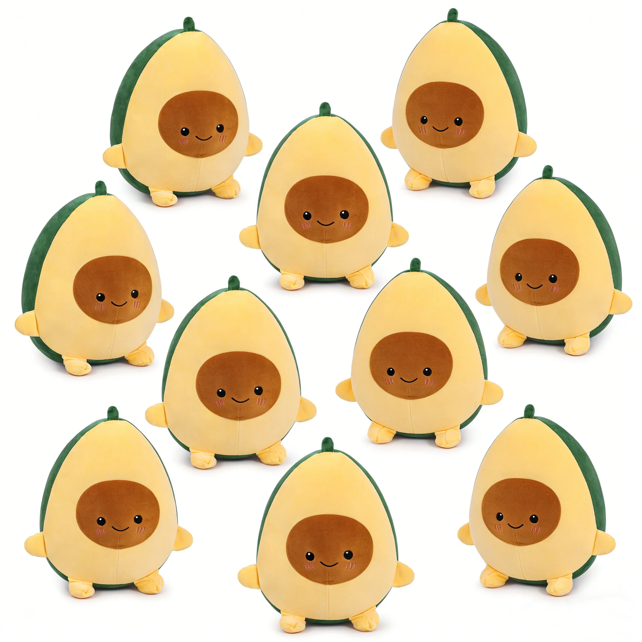 Niedliches Avocado-Plüschkissen, 1/10/20 Stück Großhandelspackung Avocado-Kissen, Geburtstagsgeschenk, Gefülltes Plüsch-Sofa-Rückenkissen