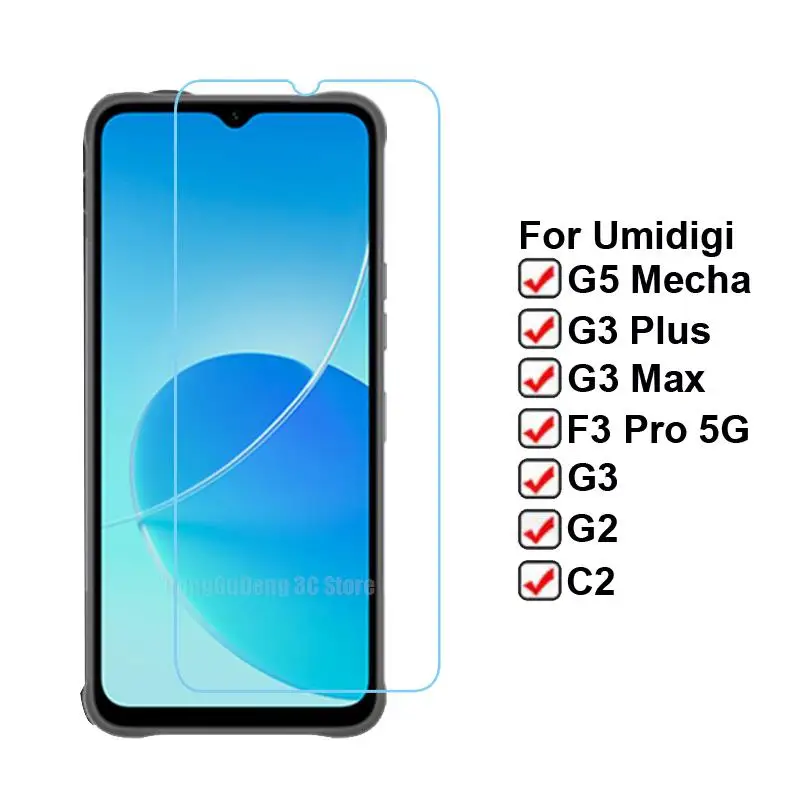 

2-1Pcs 9H Tempered Glass For Umidigi G5 Mecha Glass Screen Protector Film For Umidigi G3 Plus Max G2 C2 Umi F3 Pro 5G Pelicula