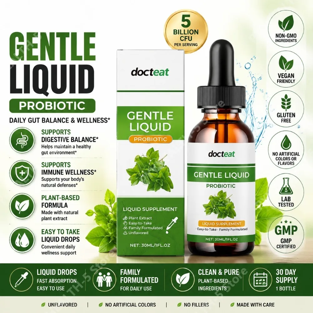 

Docteat Probiotic Liquid Supplement Gentle Unflavored Net Formulated with Gluconolactone and TCM Extract Unisex 30ml