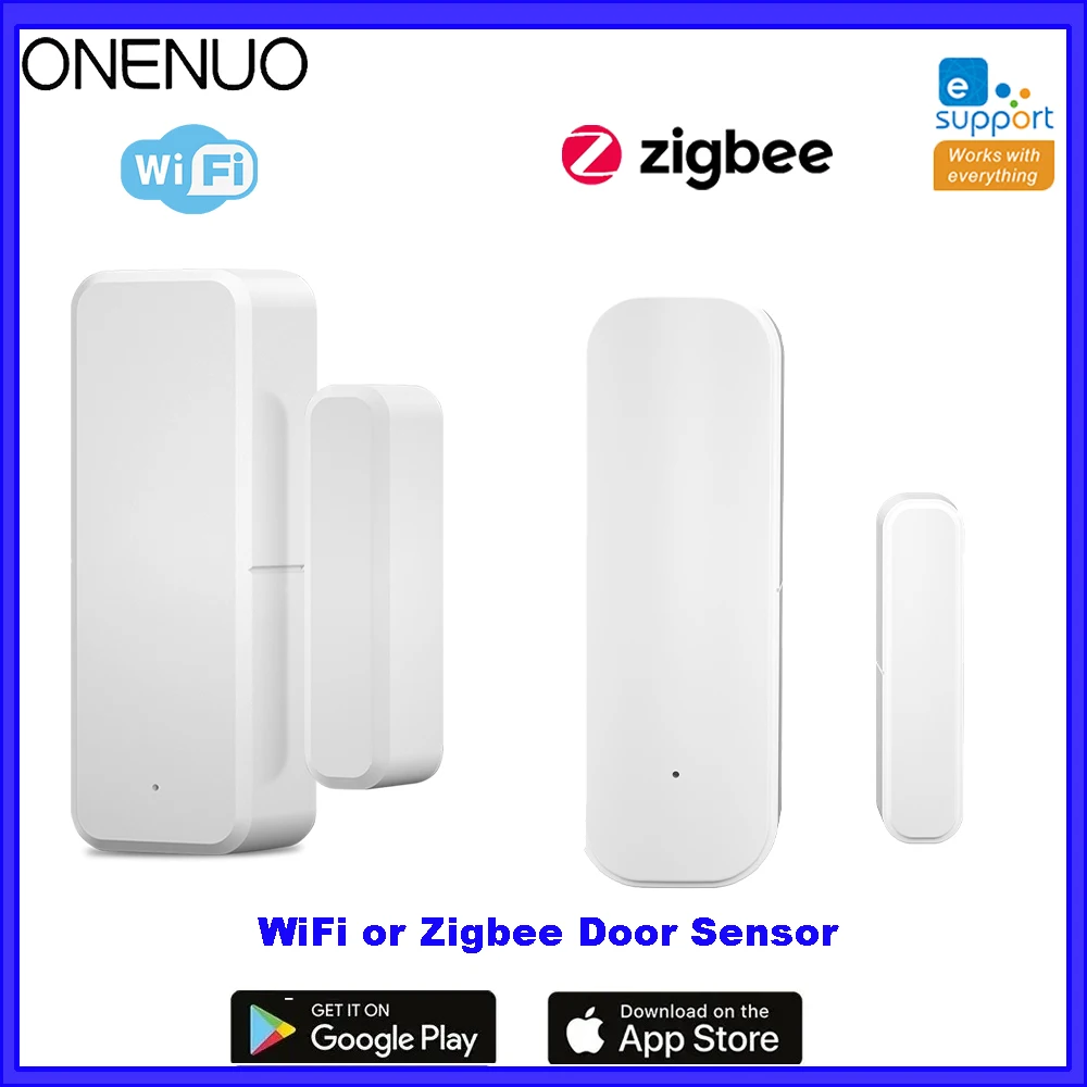 WiFi or Zigbee Window Door Sensor eWelink APP Smart Home Security Alarm System Voice Control Via Alexa Google Home Smart
