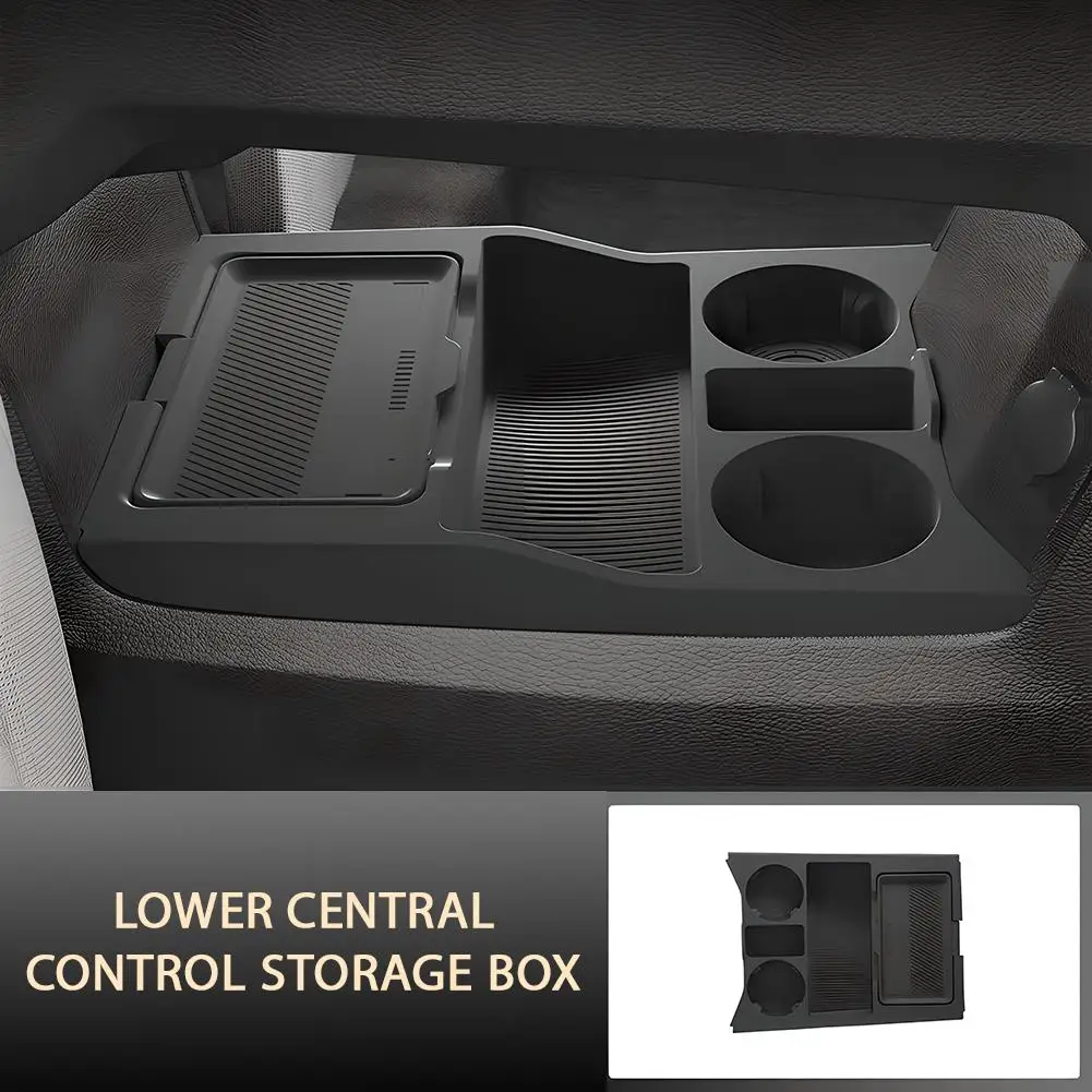 Car Lower Central Control Storage Box For Chery Fengyun T9 Partitioned Organizer With Cup Holders Storage Tray Auto Interio B1A9