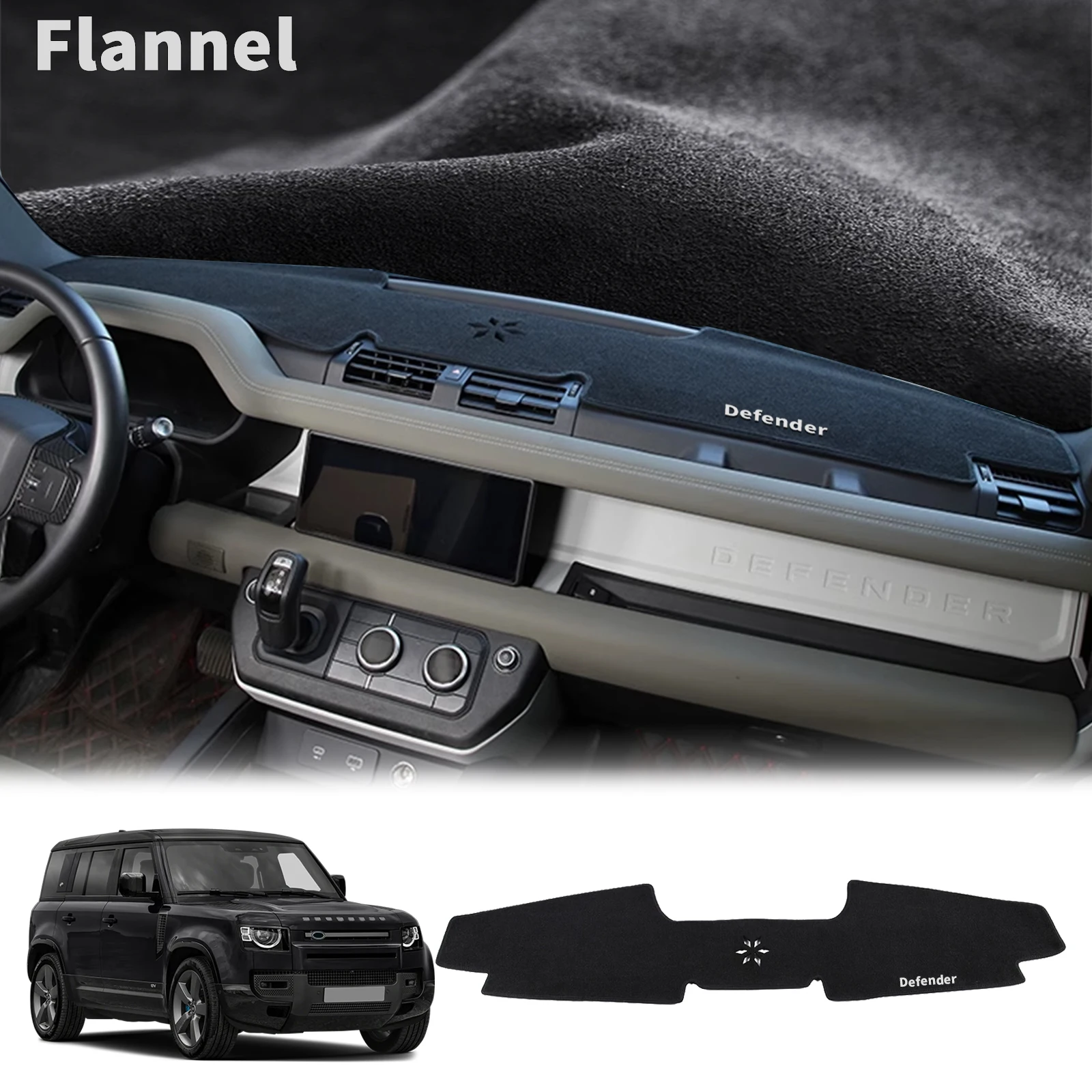 

for Land Rover Defender 2020-2025 Without HUD 2021 2022 2023 2024 DashMat Sunshade Protective Carpet Dashmat Dashboard Cover Pad