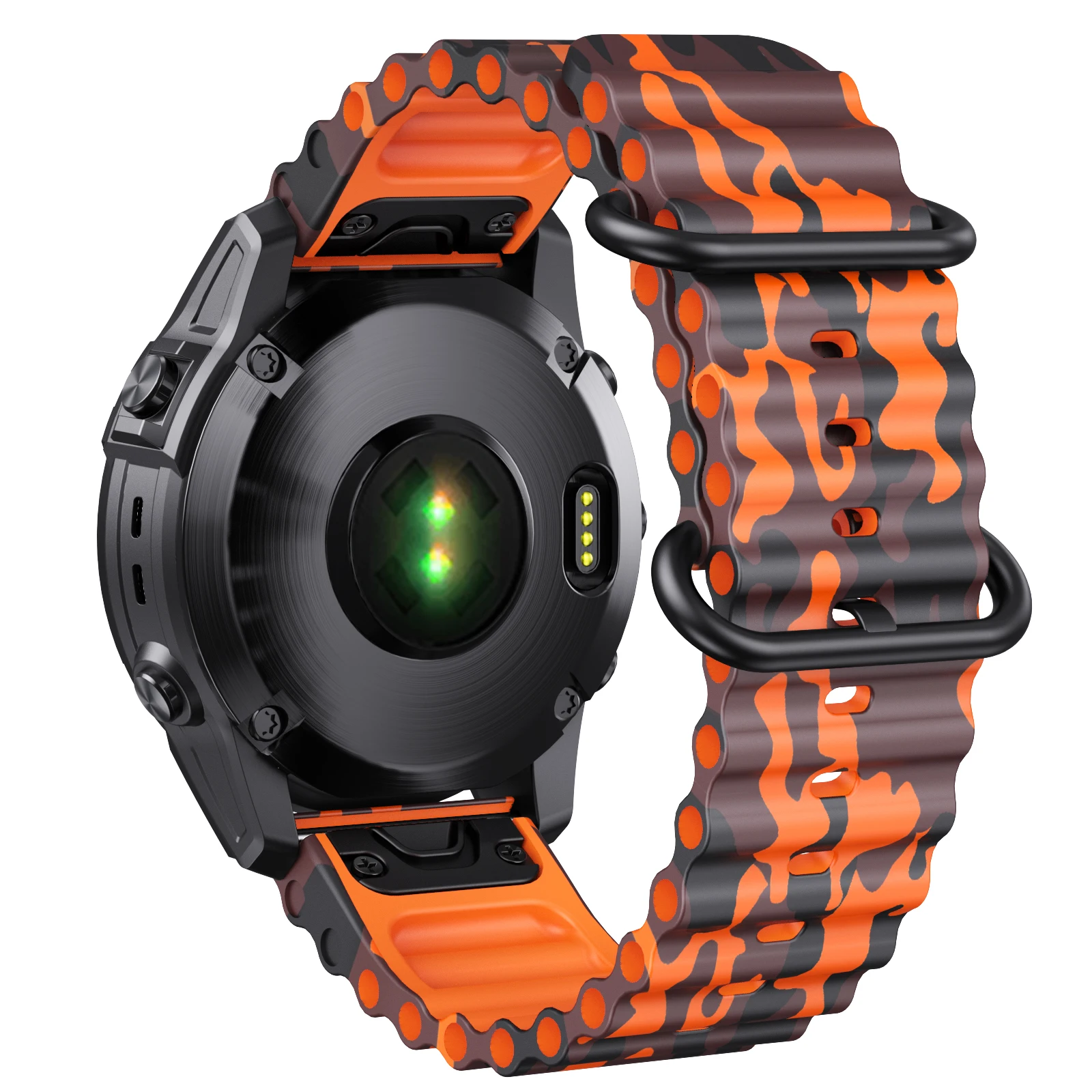 22/26mm for Garmin Fenix 6 Pro fenix5x 7plus silicone strap Forerunner 965, S62 Camo pattern strap