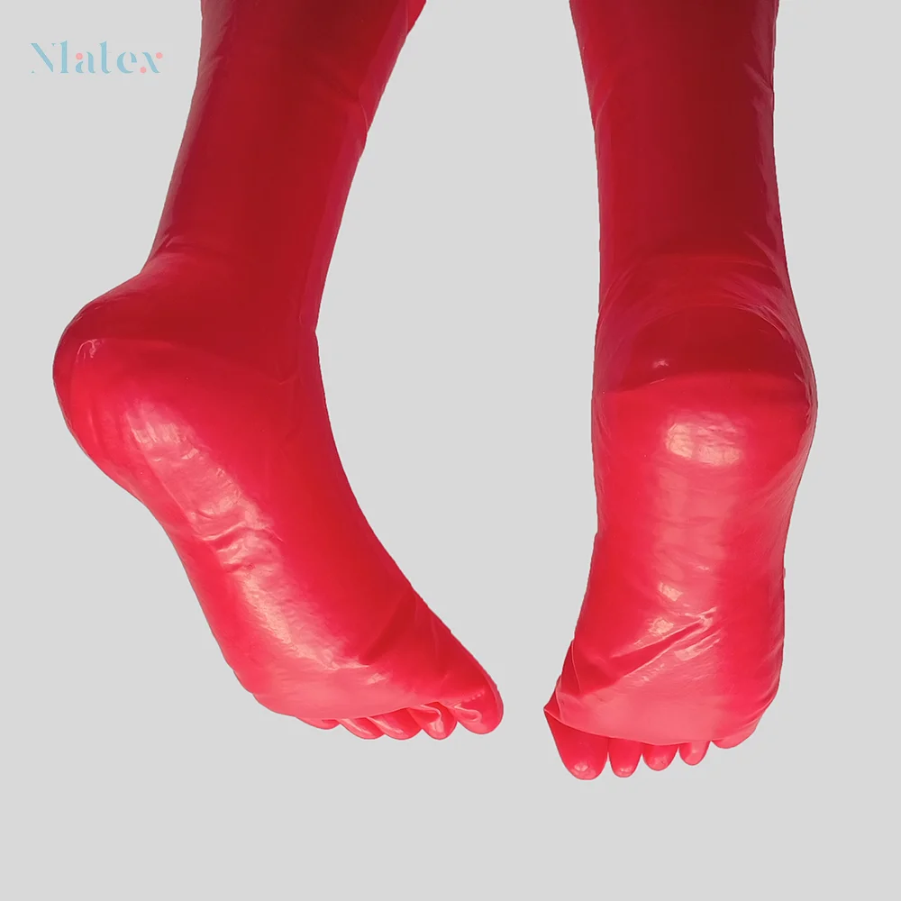 Knee-High Five-Toe Socks for Men and Women - Long Length, Stylish Design, Natural Latex Material, Multiple Colors