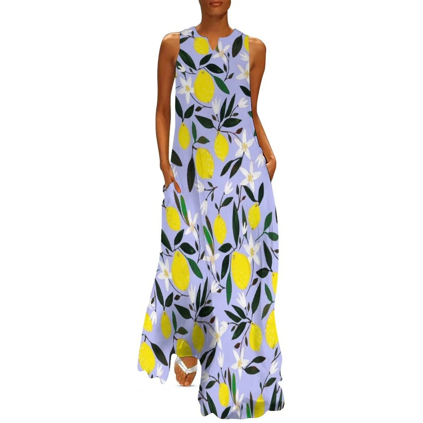 Lemons Blue Long Dress women