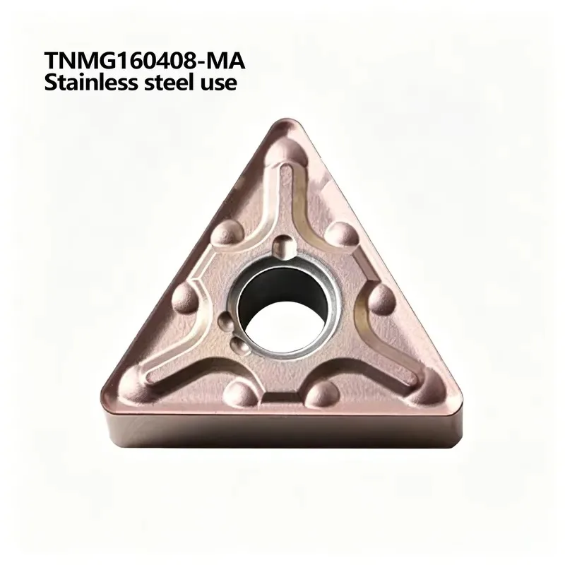 10pcs KAPLLOR TNMG160408-MA Stainless Steel CNC Triangular Blade End Mill OEM Lathe Cutting Tool Inserts Outer Circumference