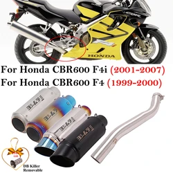 For Honda CBR600 F4 1999-2000 CBR600 F4i 2001 - 2007 Motorcycle Exhaust Silencer Modified Escape System Muffler Middle Link Pipe