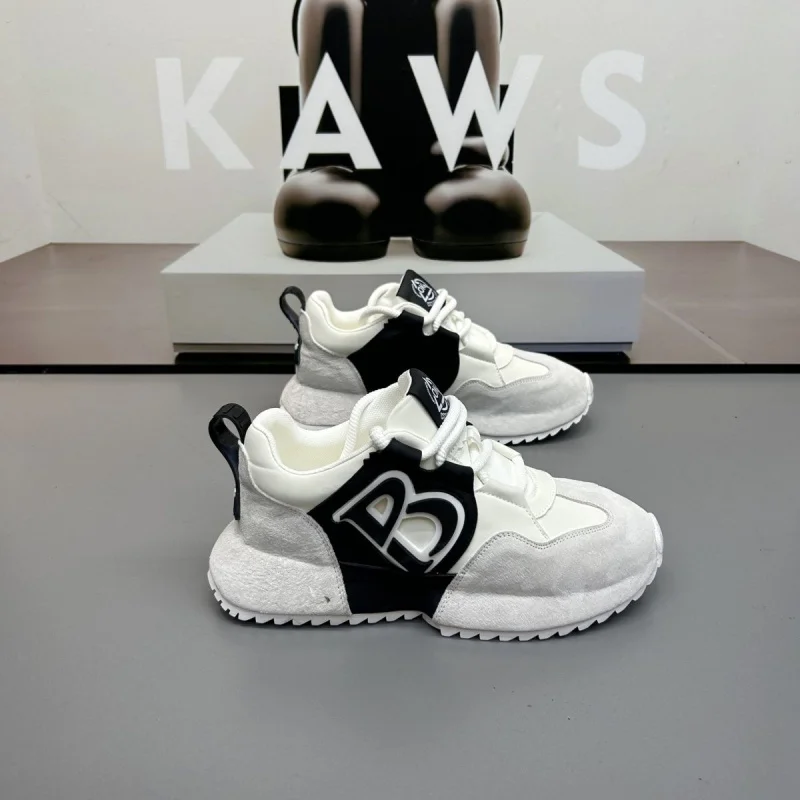 Calçados esportivos e de lazer, calçados masculinos, sapatos superdimensionados de maratona com amortecimento de ar, borracha tecida para todas as estações, resistente ao desgaste, anti