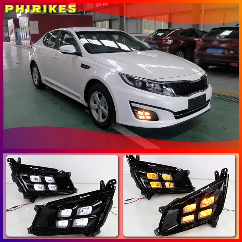 

LED Daytime Running Light For Kia Optima K5 2014 2015 2016 Car Accessories Waterproof ABS 12V DRL Fog Lamp Decoration