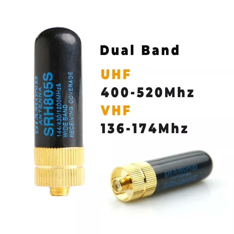 Diamond SRH805S Dual Band Antenna SMA-F SMA-M BNC Male Antenna for Baofeng UV-5R BF-888s ICOM Kenwood YAESU Handheld Radio