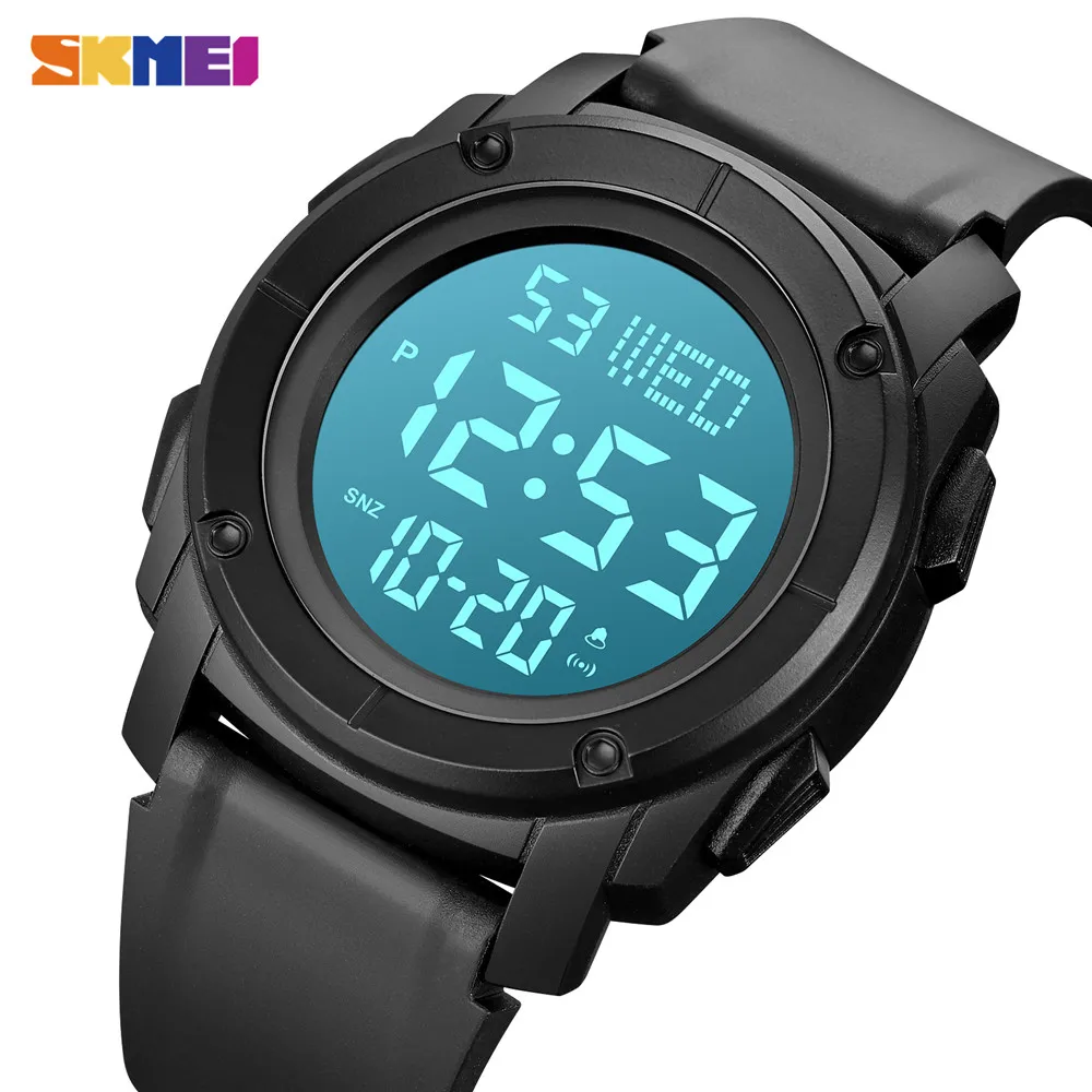 SKMEI Outdoor Military Chrono Countdown Sport Watch Men Alarm Clock 5Bar Waterproof Watches LED Digital Watch montre homme