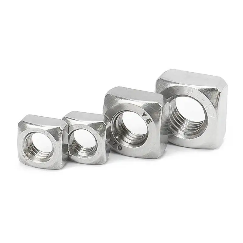304 A2 Stainless Steel M3 M4 M5 M6 M8 M10 M12 Square Nuts Din557