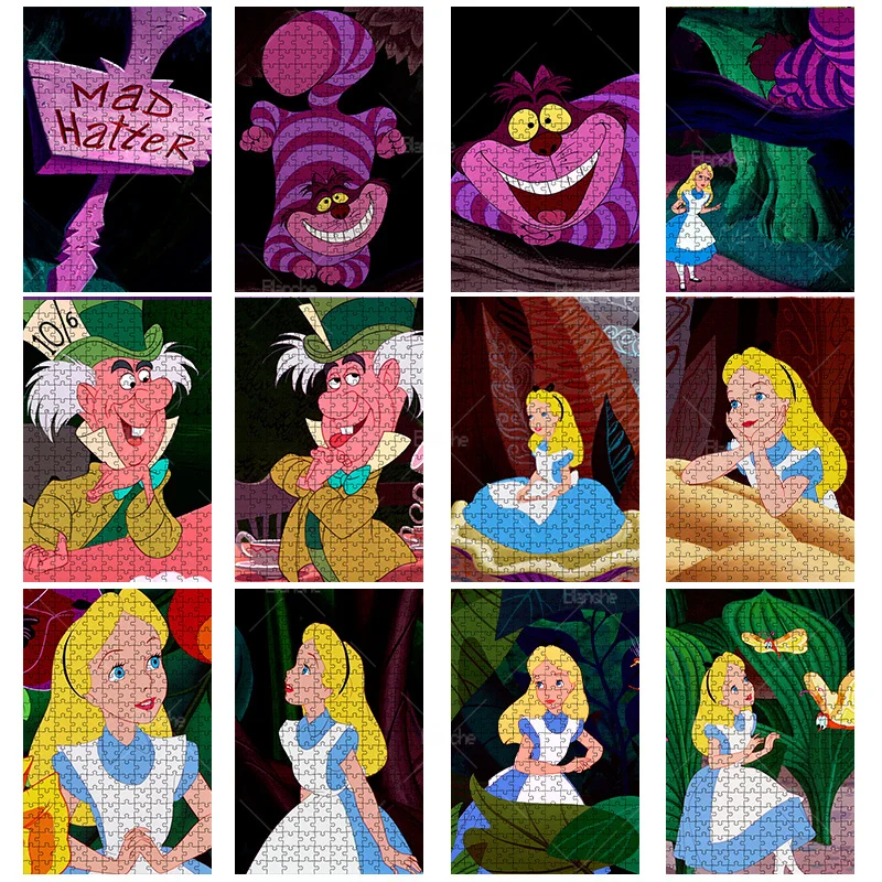 

Alice In Wonderland Mad Hatter Disney 1000PCS Puzzles Puzzle Game Film Girls Like Wooden Jigsaw For Gifts Room Desk Ornaments