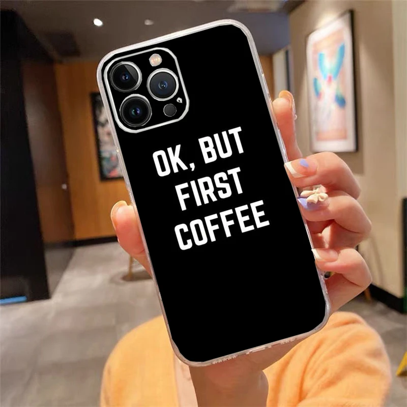 حافظة هاتف لهاتف آيفون 17 اير 17 16 برو ماكس 15 14 13 برو ماكس 15 16 برو 15 بلس موافق ولكن القهوة الأولى #2