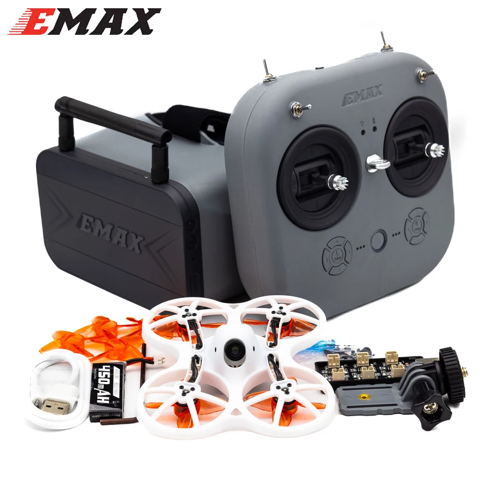 

Emax Tinyhawk III 3 RTF FPV Racing Drone F4 FC 5A 4in1 ESC 15000KV Motor RunCam Camera E8 Transmitter and Transporter 2 Goggles