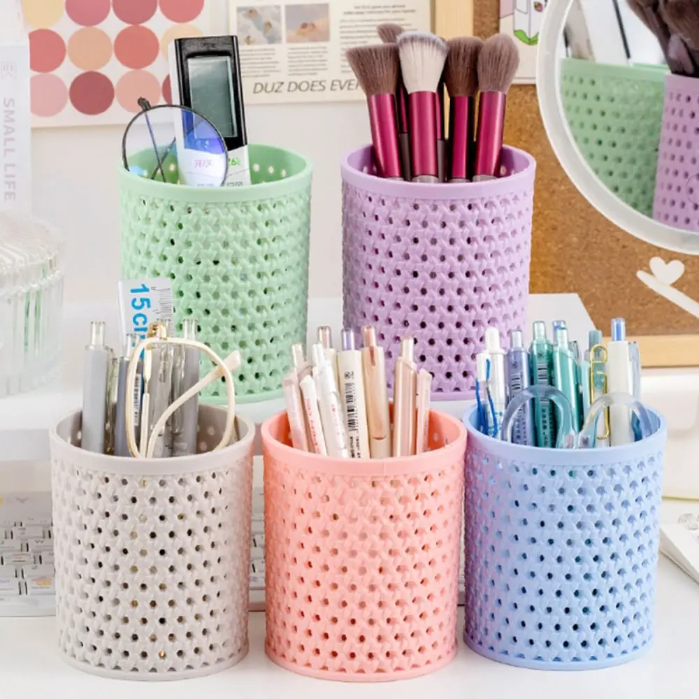 Morandi Color Pen Holder Large Capacity Multi-Functional Desktop Pen Container Stationery Storage Basket for Office Use