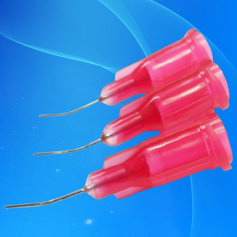 ‌100Pcs 25G 45° Bent Dispensing Needles | 0.5'' SS304 Anti-Clog Tips | Free Shipping (PCB Adhesive)‌
