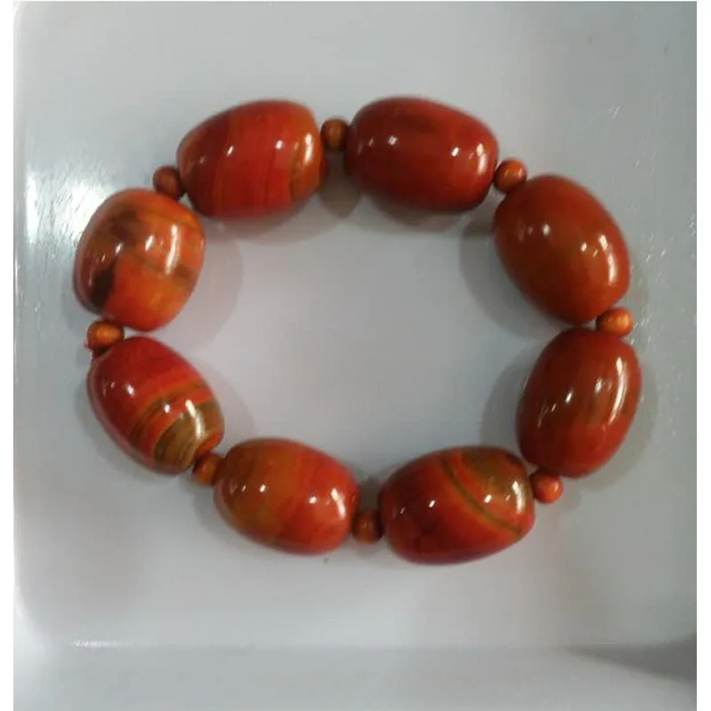 Warring States Red Agate Multi-Loop Bracelet Men'S Jewelry Vintage Ethnic Style