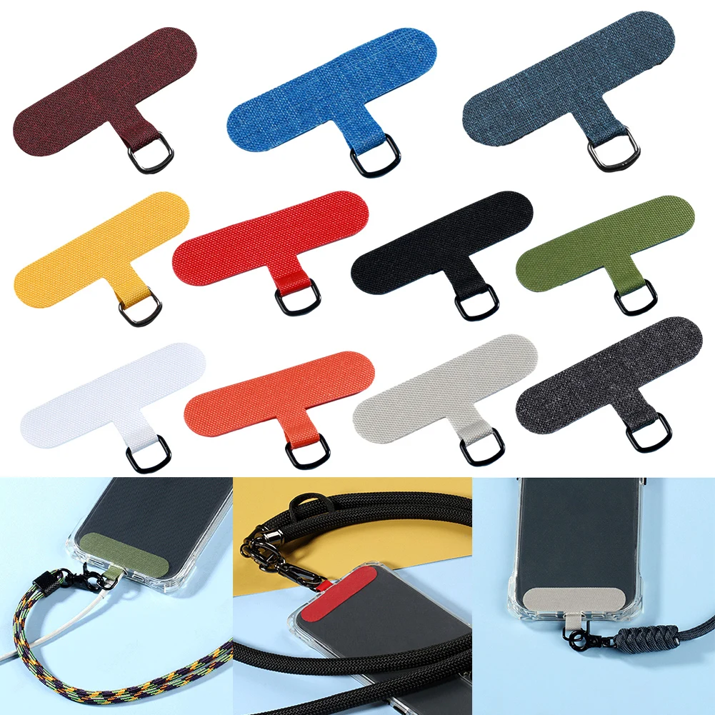 Canvas Mobile Phone Anti-lost Lanyard Card Gasket Detachable Phone Hanging Cord Strap Patch Tether Pad Secure Your Phone Parts