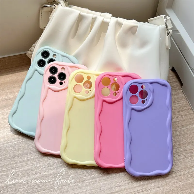 Liquid Silicone Cream Edge Macaron Color Phone Case For Samsung Galaxy S23 S22 S21FE Plus Ultra S20FE S21FE S23FE 5G Soft Cover