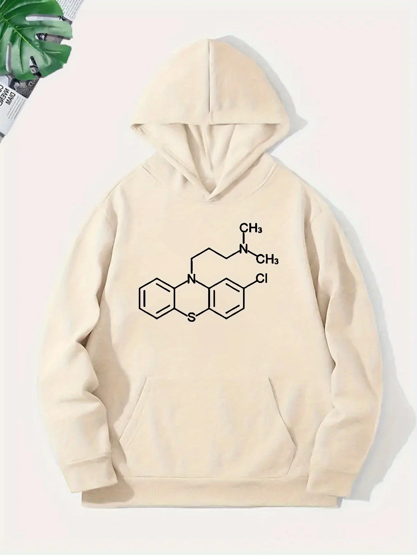 

As Gifts Men's Long Sleeve Chemical Formula Print Hoodies Street Casual Sports And Fashionable With Kangaroo Pocket Sweatshirt